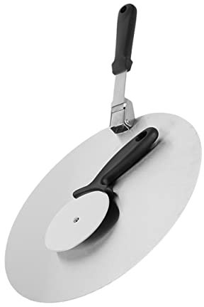 FUNOMOCYA Pala De Pizza Plegable De Acero Inoxidable Con Rueda Cortadora Para Hornear y Servir Pizza