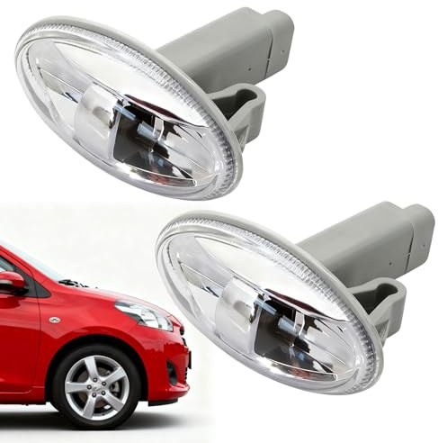 6325G3, 2 Pièces Repetiteur pour Peugeot 1007, Clignotant 206, Clignotant pour Partner, Clignotants Latéraux pour Peugeot 206 1007 107 307 Expert Partner Citroën C1 C2 C3 C5 Xsara Dispatch Berlingo