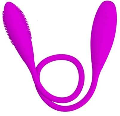 Doppio vibratore per coppie, 7 modalità, doppio dildo, impermeabile, sicuro in silicone, per capezzolo vaginale anale clitoride