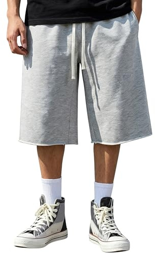 LVCBL Short Hommes Short d'Été Short de Sport Large à Cordon M-3XL