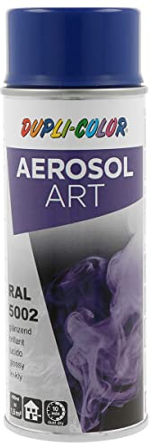 DUPLI-COLOR AEROSOL ART RAL 5002 ultramarinblau glänzend 400 ml, Spraylack für vielseitigen Einsatz, schnelltrocknend, hohe Deckkraft, für Innen- und Außenbereiche geeignet