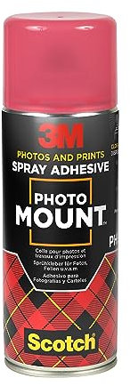 Scotch PhotoMount, Adhésif Aérosol, 400 ml, 1 Aérosol/Paquet - Colle pour Photos et Travaux d'impression