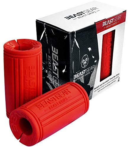 Mango para Mancuernas de Beast Gear – Adaptador Barra Gruesa para Pesas/Thick Grip para aumentar tu masa muscular en tus brazos y mejorar el agarre