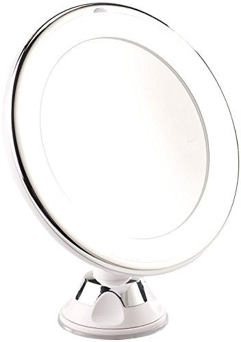 Sichler Beauty Miroir grossissant Lumineux LED - avec Ventouse