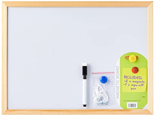 APOLLO Memo Board Magnet Pen, White, 40 x 30 cm