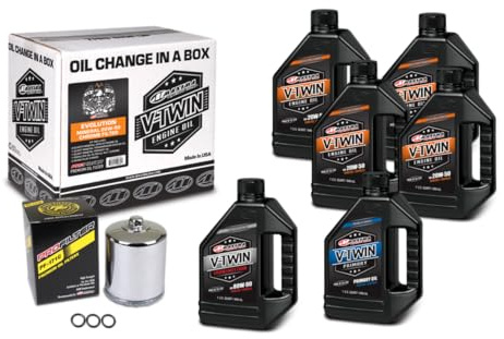 V-Twin Oil Change Kit Mineral w/Chrome Filter, Evolution