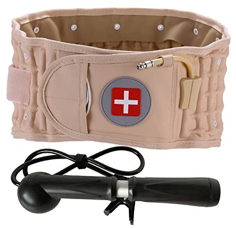 Decompression Back Belt Waist Lower Lombare Support Brace For Back Pain Sollievo Spinal Gonfiabile Traction, One Size Adatto Per 29-51 Pollici Vita