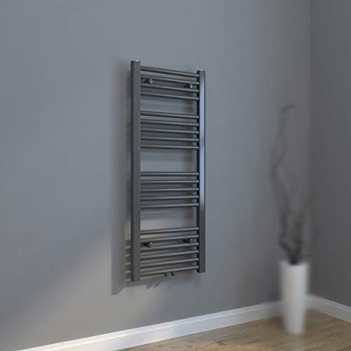 ELEGANT Badheizkörper Elektrisch 1000x400 mm Anthrazit Mittelanschluss Handtuchwärmer Handtuchtrockner