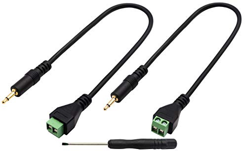 zdyCGTime 3,5 mm skruvterminal block anslutningskabel (1/8 tum) 3,5 mm TS mono hane till 2 stift/sätt hona bult skruv AUX hörlurstyp adapterkabel (30 cm/2 paket) (2 pol/M) $899$8,99