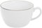 KAHLA 204708A69981C Pronto Line Cappuccino-Obertasse 0,25 l Line warm gray | Kaffeetasse mit Braun Linie aus Porzellan