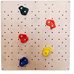Kidsmont Klättervägg inomhus för barn med handtag | hållbar klättervägg av naturligt trä | klättervägg barnrum minimalistisk design | 100% ECO | Tillverkad i Europa