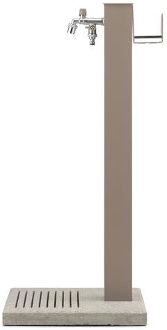 Fontaine de jardin avec robinet de base et porte-caoutchouc Belfer 42/QRRB Taupe