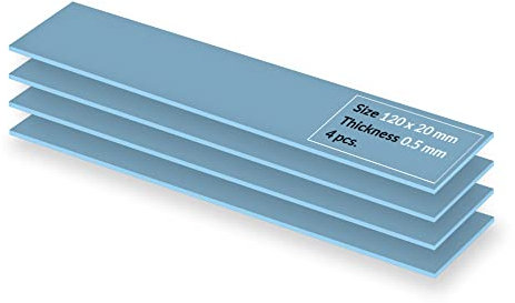 ARCTIC TP-3 Wärmeleitpad: Premium Performance Thermal Pad, 120x20x0,5 mm (stapelbar bis 2,0 mm ohne Leistungsverlust), 4 Stück - Hohe Leistung, sehr weich, Gap-Filler, Überbrückung von Unebenheiten