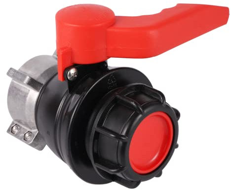 FOGWOWO IBC Adapter Kugelhahn 60 mm zu 62 mm IBC Tank Zubehör Ersatzkugelhahn Absperrhahn Ventil für Regenwassertank,Container, Regentonne