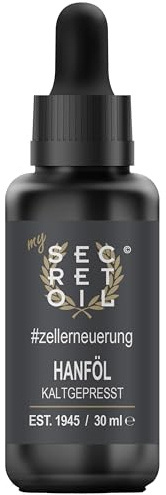 mySecretOil Hanföl 30 ml #zellerneuerung – natürliche Pflege für Haut, Haare & Muskulatur – reich an Omega-6 & Omega-3-Fettsäuren – 100% kaltgepresst & naturrein