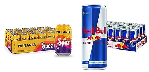 Paulaner Spezi, 24er Dosentray, EINWEG (24 x 0,33l) & Red Bull Energy Drink - 24er Palette Dosen Getränke, EINWEG (24 x 250 ml)