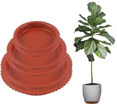 AYNKH 6 Pièces Coupelle Pot de Fleur Soucoupe Pot Fleur Soucoupe pour Bonsaï Plastiques Soucoupe Plante pour Plantes d'Intétieur et d'Extérieur