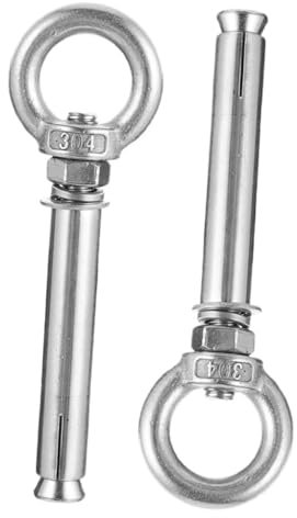 DIYEAH 2piezas Tornillos De Expansión De Acero Inoxidable Para Paredes De Hormigón Pernos De Anclaje Gancho Cerrado Anclajes De Mampostería De Alta Resistencia