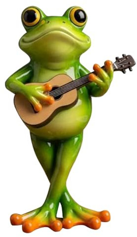 Generico Statua Di Rana - Rana Decorativa - Decorazione Resina Carina Collezionabile Per Compleanno E Arredamento Domestico