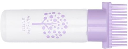 Zambuph Applicateur d'huile capillaire, outils de permanente, peigne à racines, flacon applicateur violet pour salon et usage domestique, Violet, 17.1 x 6.4 x 4.6 cm