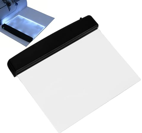 Lampada Da Libro | Clip Su Libri Lettura Leggera | Pannello Da Libro A LED | Fascio Notturno A Piastra Piatta Rimovibile, Batteria Ricaricabile USB A Lunga Durata, Controllo Tattile Della Luminos