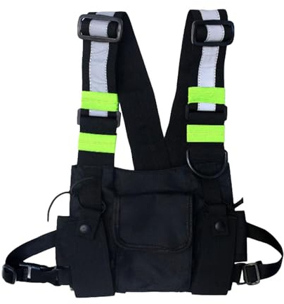 Riaisttd de pecho para hombre, frontal de pecho para exteriores | almacenamiento reflectante de , chaleco funcional para ciclismo, correr