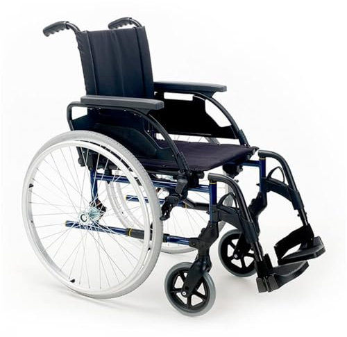 Silla de ruedas plegable Breezy Premium con ruedas de 24 - 43, GRIS SELENIO, NEUMATICAS - Medical Sunrise