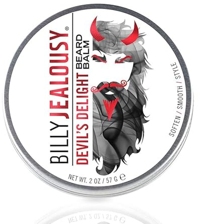 Billy Jealousy Moisturizing Strengthening & Softening Everyday Scented Beard Balm, Devil's Delight, 2 oz.