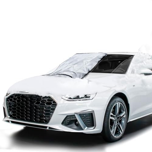 FRECOO Frontscheibenabdeckung, Windschutzscheiben Abdeckung Winter Magnet Fixierung Faltbare Auto Abdeckung für Sommer Wintergegen Schnee, EIS, Frost, Staub,Sonne (210 * 120cm)