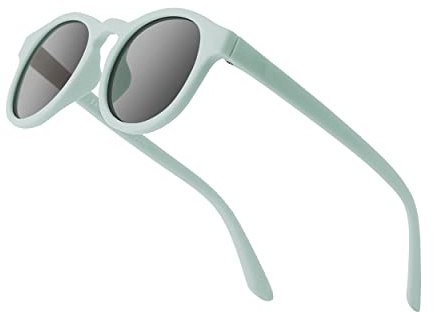 Gafas de sol para bebé con correa, 100% protección UV, marco flexible para bebés recién nacidos, lentes de sol flexibles para niñas y bebés de 0 a 2 años, Blue
