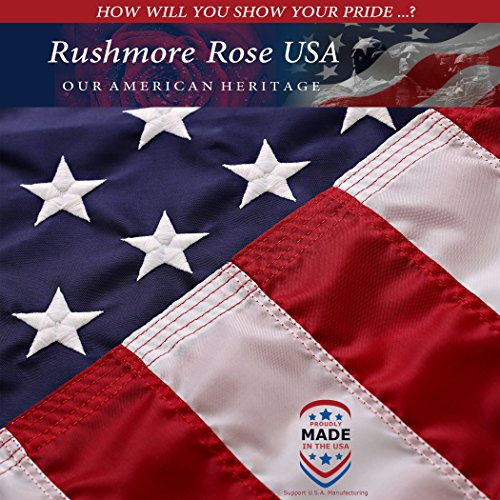 2.5x4 American Flags for Outside | American Flag Made in USA Heavy Duty American Flags for Outside 2.5x4 with Embroidered Stars and Sewn Stripes American High Wind- All Weather US