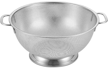 DOITOOL Colino da Cucina in Acciaio Inossidabile 304 Manici Resistenti e Base ad Anello Solido Fori per Facile Drenaggio Lavabile in Lavastoviglie per Pasta Verdure e Frutta