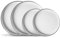 Krüger Emaille-Herdabdeckplatten-Set 4-teilig weiß - Schnitt- & Kratzfeste Oberfläche - spülmaschinengeeignet - ideal geeignet als Herdabdeckung, Topfuntersetzer und Ablage