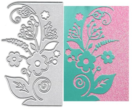 Metal Dandelion Flower Lily of The Valley Lace Die Cuts Cutting Dies Embossing Stencils Template Mould for Card Making Decoration and DIY Scrapbooking Album