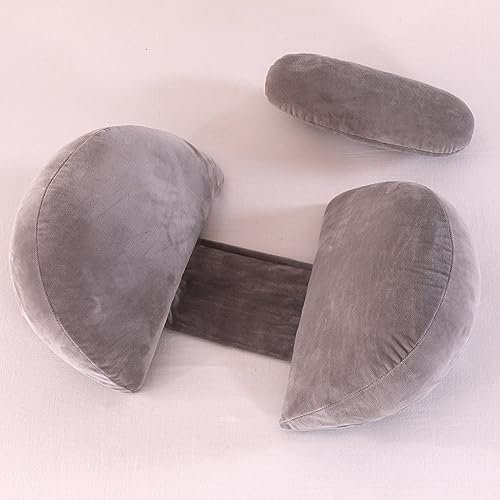 SHANNA Neu Schwangerschaftskissen Einstellbar, Komfortkissen Erwachsene, Ganzkörperkissen, Stützkissen Body Pillow, Stillkissen Körperkissen Abnehmbar Waschbar(Dunkelgrau)