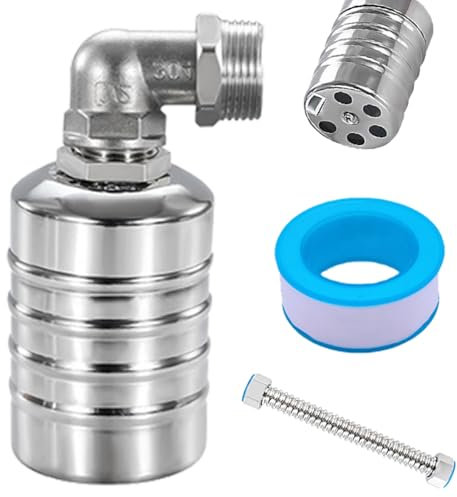 3/4 Vanne à Flotteur Automatique, Valve De Contrôle Du Niveau D'Eau en Acier Inoxydable 304, Robinet Flotteur, Régulateur de Niveau D'eau Automatique Pour Réservoirs D'Eau, Piscines, Tours D'Eau