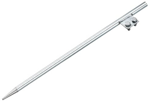 MECCANIXITY Erdungsstab, feuerverzinkter Erdungsstift, 0,8 m, gerade Schweißplatte, Doppelloch-Erdungspfahl für Antenne, Satellitenschüssel, Elektrozaun