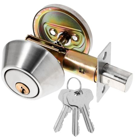 Artibetter Stainless Steel Hidden Door Lock Door Thickness Deadbolt Auxiliary Lock for Interior Security