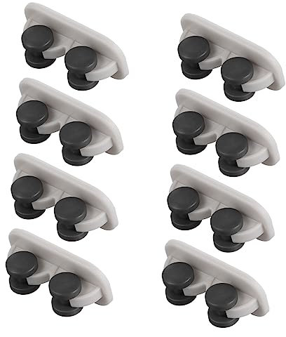 Veemoon 8pcs Adhesive Caster Wheels and Rollers Set for Storage Boxes, Self-adhesive Small Furniture Wheels Double Rollers, Household Mini Sticky Casters for Organizing and Moving