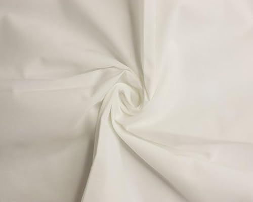 Polycotton -112cm, Durable for Sewing & Dressmaking (Ivory, 3 Meters)