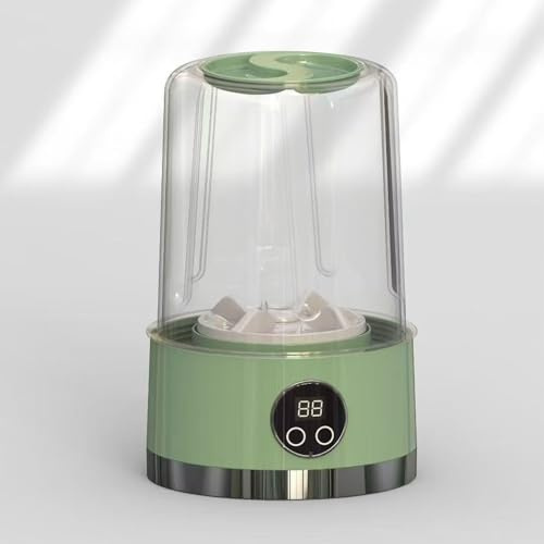 Mini Lavadora Portátil 1L con Tecnología de Lavado a Mano, Miniwash Recargable 3000mAh (Hasta 15 Usos) para Ropa Interior, Calcetines, Bebé y Trapos de Cocina (Verde)