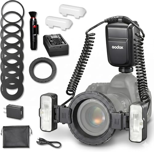 Godox MF-T76S 76Ws TTL Macro Twin Flash for Sony Cameras with Dual Heads