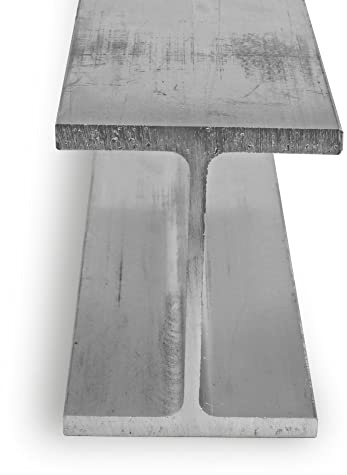 6061 Aluminum I-Beam, Unpolished (Mill) Finish, Extruded, T6-Temper, ASTM B221, Equal Leg Length, Squared Corners, 3-1/2 Leg Lengths, 6 Width, 0.28 Wall Thickness, 12 Length, OnlineMetals