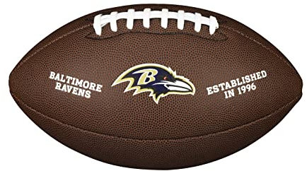 Wilson American Football NFL TEAM LOGO, Offizielle Größe, Mischleder, Baltimore Ravens