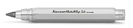 Kaweco Sketch Up - Portamine in metallo massiccio cromato, 5,6 mm, 5B I portamine in metallo massiccio, ottogonale, design ottogonale, 10,3 cm, colore argento