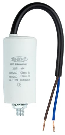 Kondensator, startkondensator, motorkondensator, arbetskondensator, kabel 2 µF 450 V