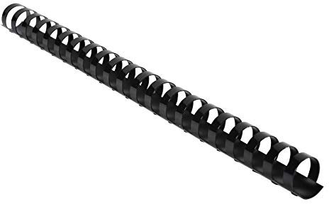 Exacompta - Ref 75601E – Bindekämme – 20 mm dick, 21 Ringe, geeignet für A4-Dokumente, für ca. 150–210 Blatt, aus PVC-Material – Schwarz (100 Stück)