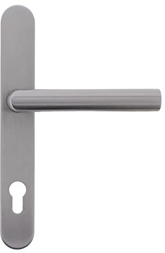 ToniTec Langschildgarnitur Schmalrahmen Halbgarnitur Modell Quan PZ 92 mm Edelstahl