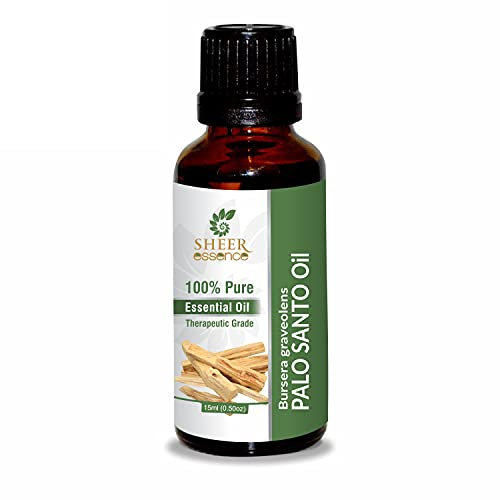 Palo Santo Oil (Bursera Graveolens) Essential Oil 100% Pure Natural Undiluted Uncut Therapeutic Grade Oil 1.01 Fl.OZ
