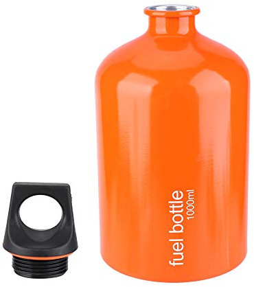 Kraftstoffflasche, 1000 ML Gas Kann Ölbehälter Aluminiumlegierung Kraftstofftank Gasherd Tank Ölbehälter Kraftstoffspeicher für Outdoor Camping Wandern Picknick Reisen BBQ Essgeschirr Für Draußen